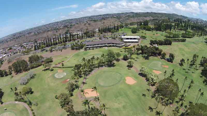 Pearl Country Club holes 9-18 and clubhouse