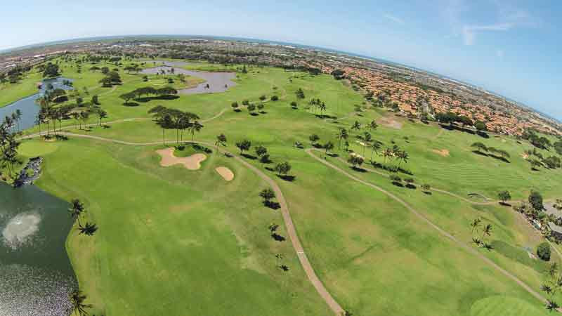 Kapolei front nine hole from Hawaii Tee Times Drone