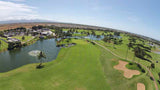 The beautiful 9th hole, its not long but lots of water to the left