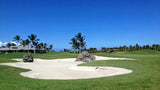 Mauna Lani beautiful sand bunkers with lava rock