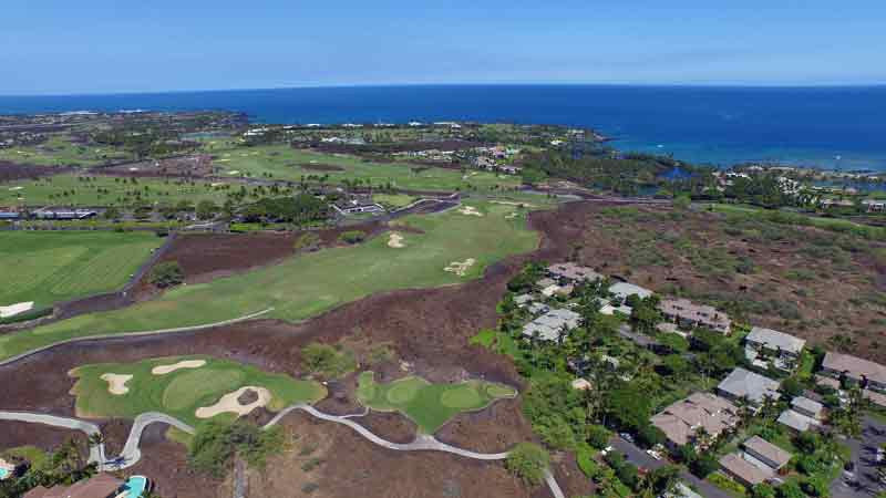 Mauna Lani Aerial View from Drone Hawaii Tee Times