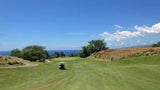 Driving on the 6th hole at Hapuna Golf Course in Waikoloa
