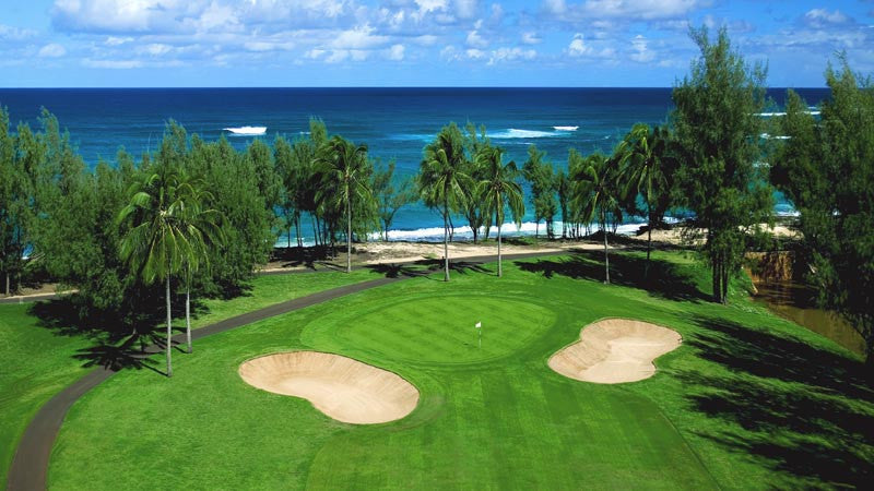Turtle Bay Resort view of the beautiful 6th hole