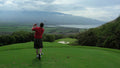 Kahili Golf Course teeing off on par 3 12th hole with ocean view