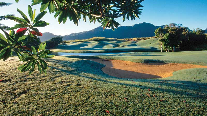 The beautiful 10th hole at Puakea Golf Course in amazing Hawaii